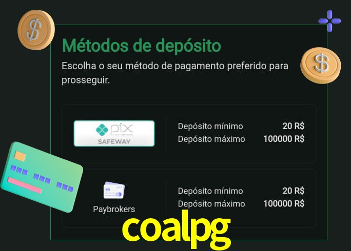 O cassino coalpg oferece uma grande variedade de métodos de pagamento